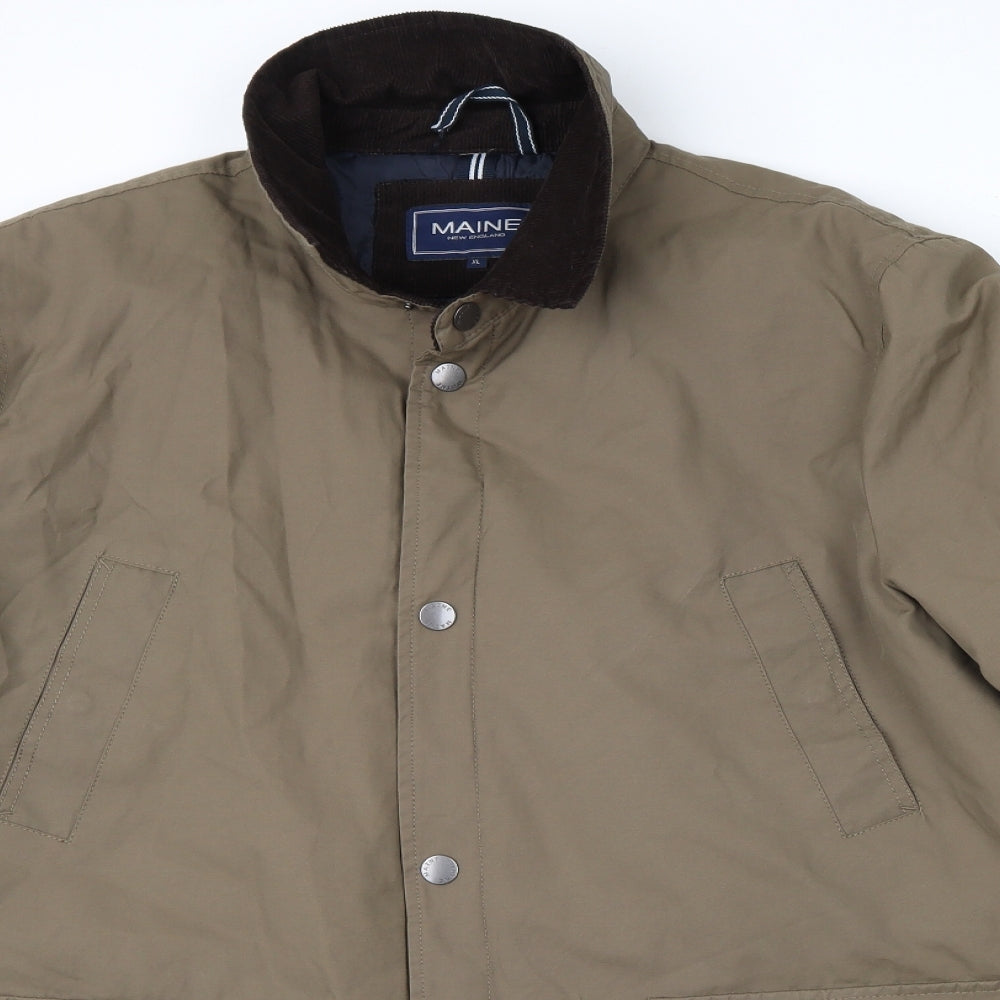 Maine New England Mens Green   Windbreaker Coat Size XL