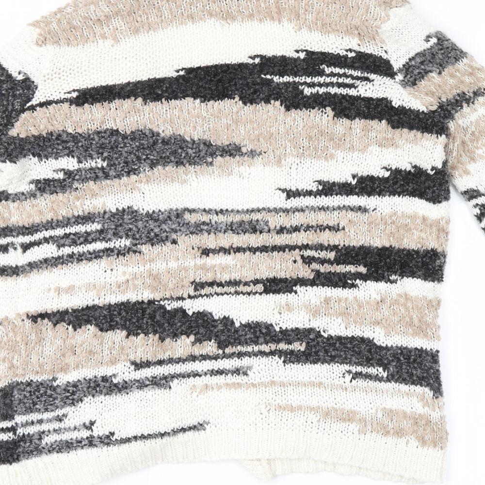 Papaya Womens Brown Striped  Cardigan Jumper Size S
