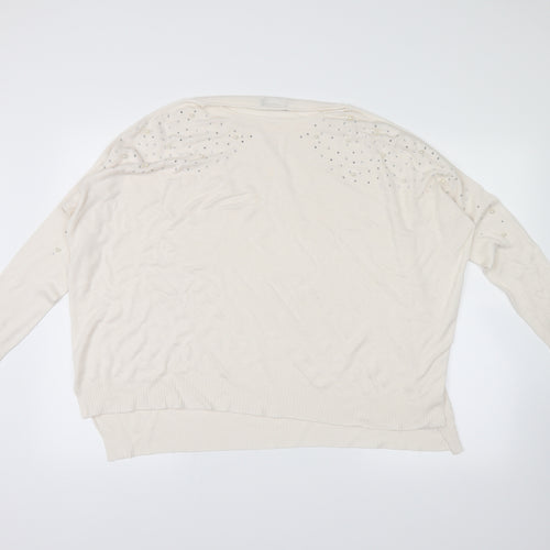 Phase Eight Womens White   Pullover Jumper Size M