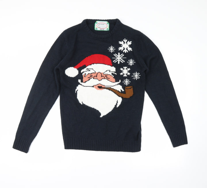 Cedar Wood State Mens Blue   Pullover Jumper Size XS  - santa