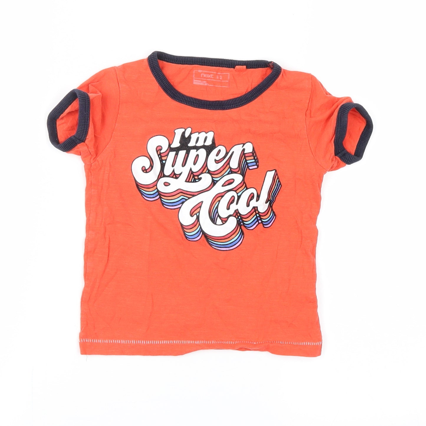 NEXT Boys Orange   Basic T-Shirt Size 12-18 Months  - im super cool