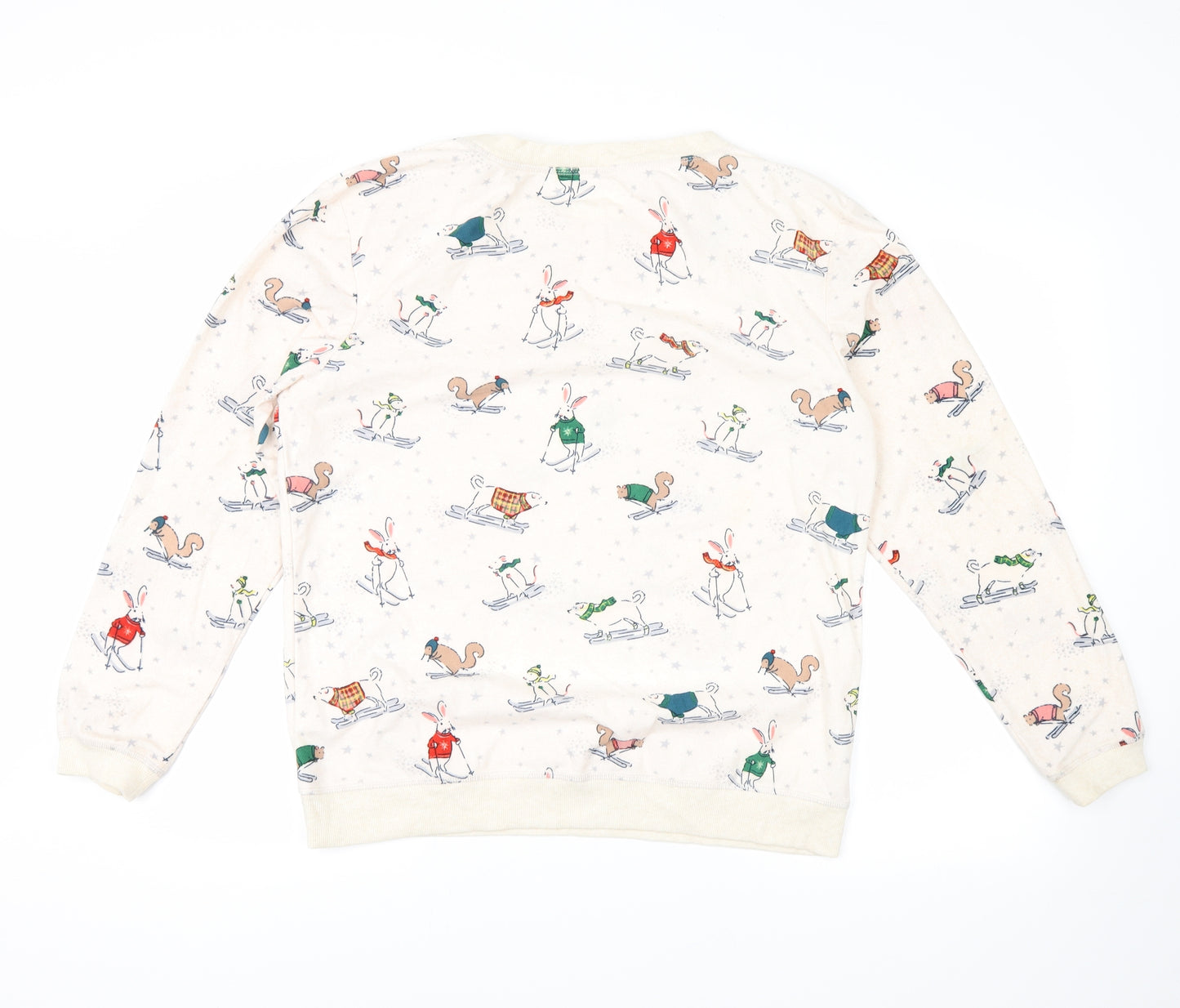 NEXT Womens White   Pullover Sweatshirt Size M  - animals, winter