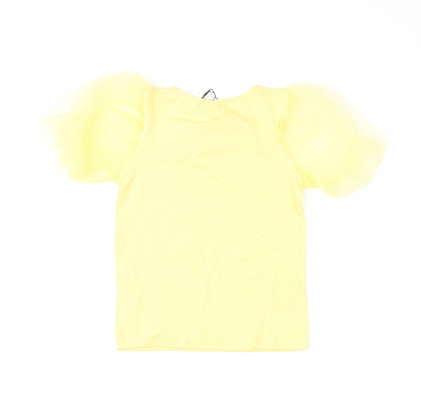 Zara Girls Yellow   Basic T-Shirt Size 9 Years