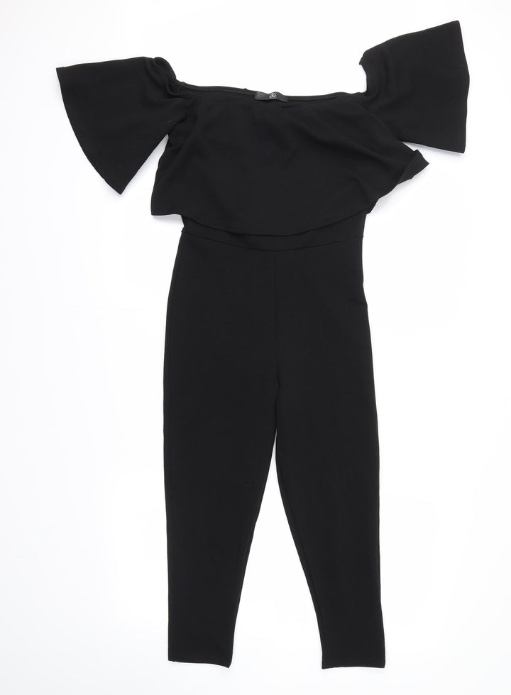 Missguided Womens Black Jumpsuit One-Piece Size 8
