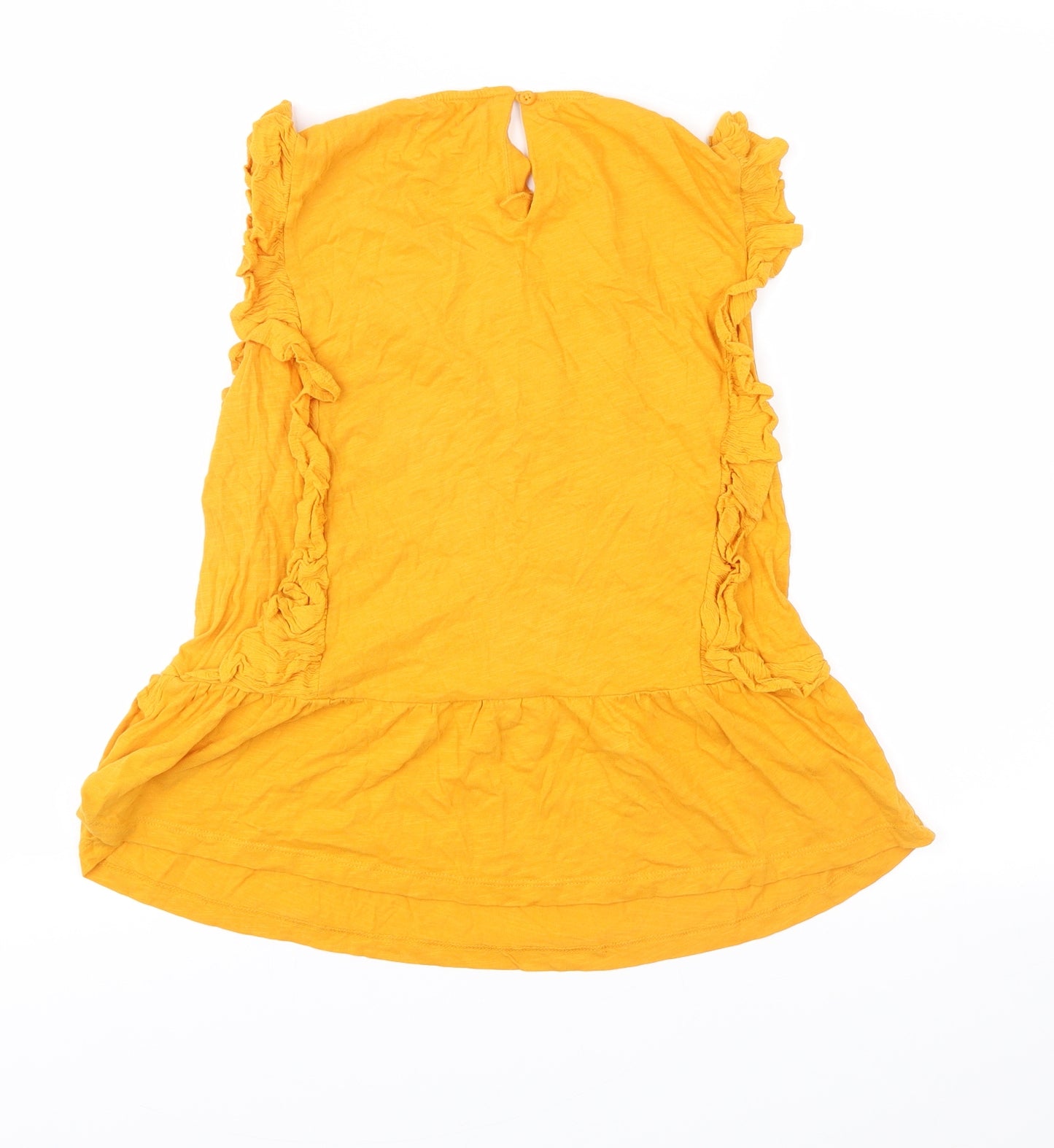 NEXT Girls Yellow Floral  Basic Blouse Size 14 Years