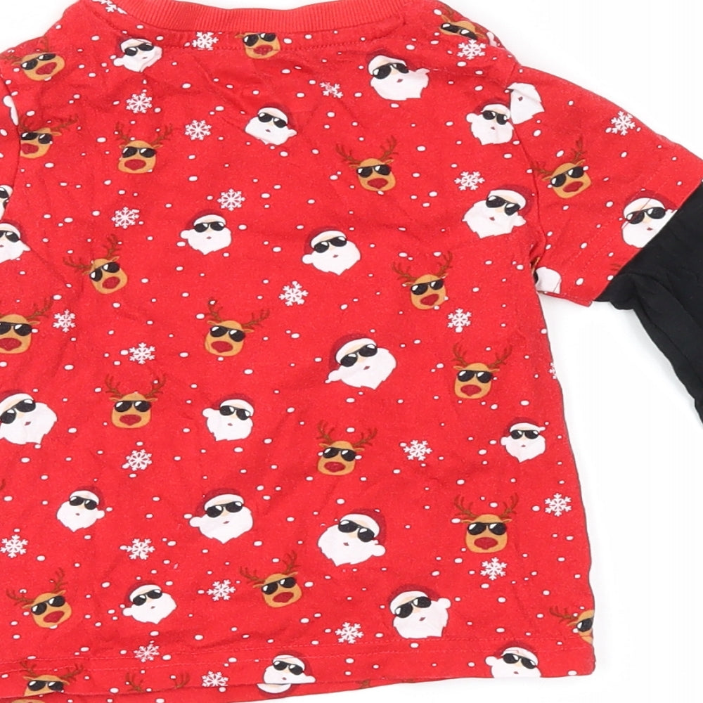 F&F  Red   Basic Casual Size 12-18 Months  - christmas