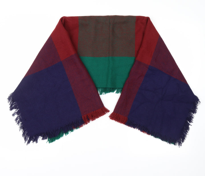 Preworn Unisex Red Plaid  Scarf  One Size
