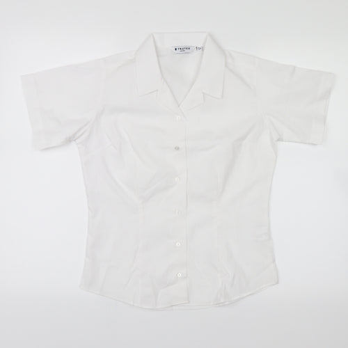 trutext Womens White   Basic Button-Up Size 4