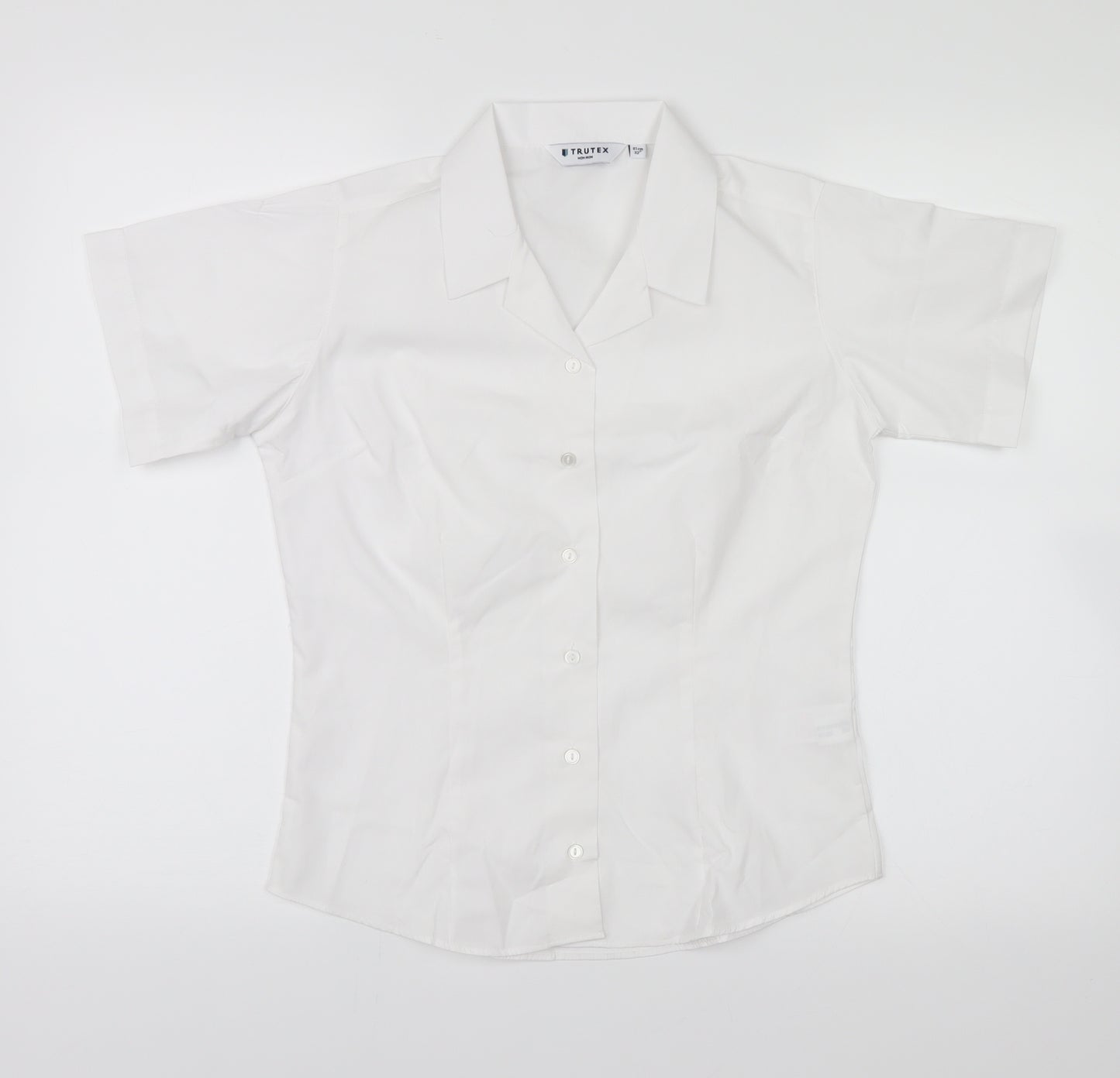 trutext Womens White   Basic Button-Up Size 4
