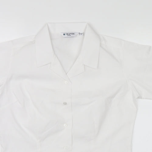 trutext Womens White   Basic Button-Up Size 4