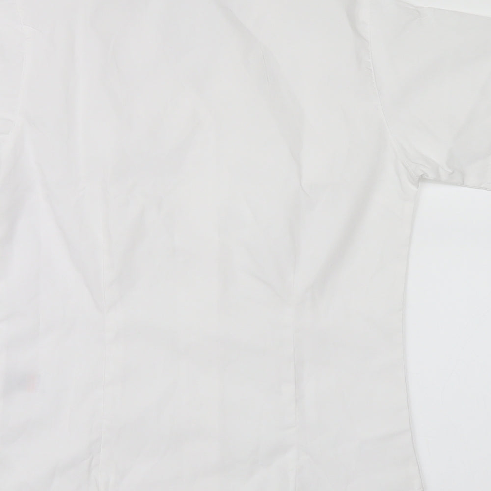 trutext Womens White   Basic Button-Up Size 4