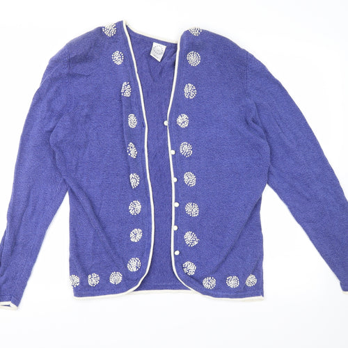 Country Casuals Womens Purple   Cardigan Jumper Size M