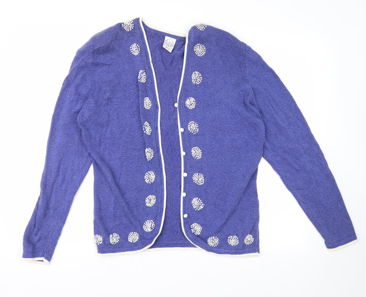 Country Casuals Womens Purple Cardigan Jumper Size M