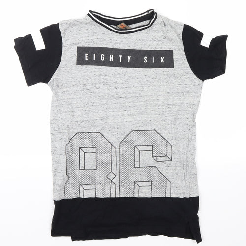 urban outlaws Boys Grey   Basic T-Shirt Size 11-12 Years  - eighty six