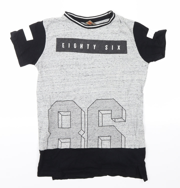 urban outlaws Boys Grey Basic T-Shirt Size 11-12 Years - eighty six