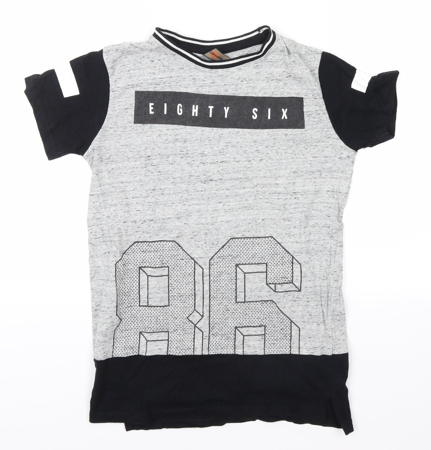 urban outlaws Boys Grey   Basic T-Shirt Size 11-12 Years  - eighty six