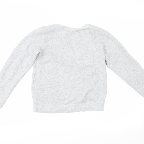 H&M Girls Grey   Pullover Sweatshirt Size 10-11 Years  - snowflakes