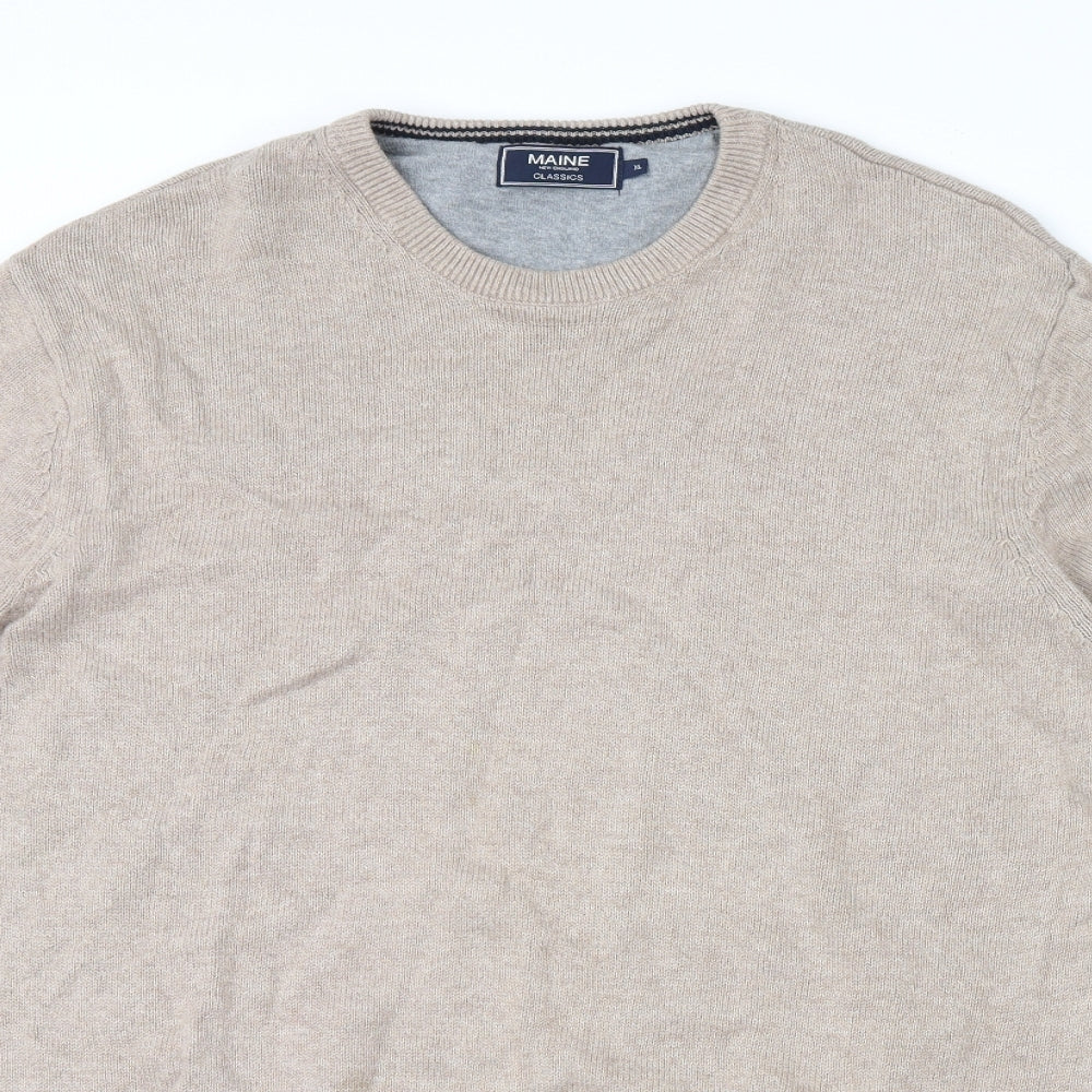 Maine New England Mens Beige   Pullover Jumper Size XL