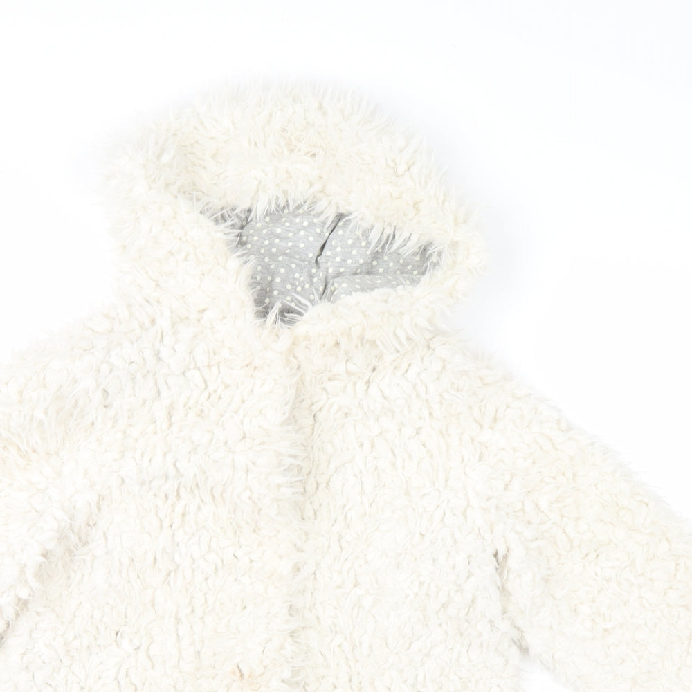 George Girls White   Cardigan Hoodie Size 9-10 Years