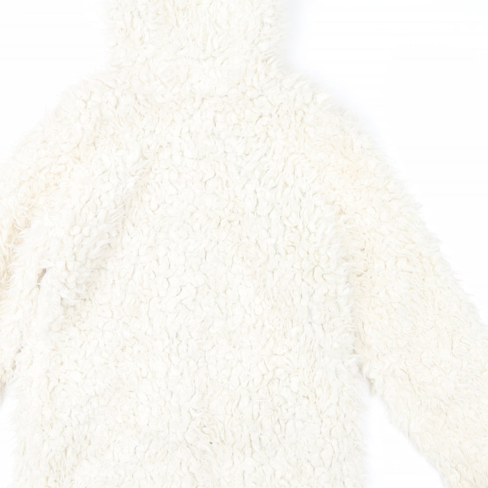 George Girls White   Cardigan Hoodie Size 9-10 Years