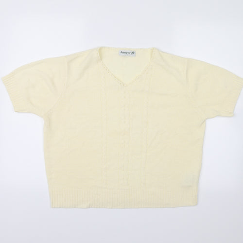 Jumper Womens Yellow   Pullover Jumper Size L