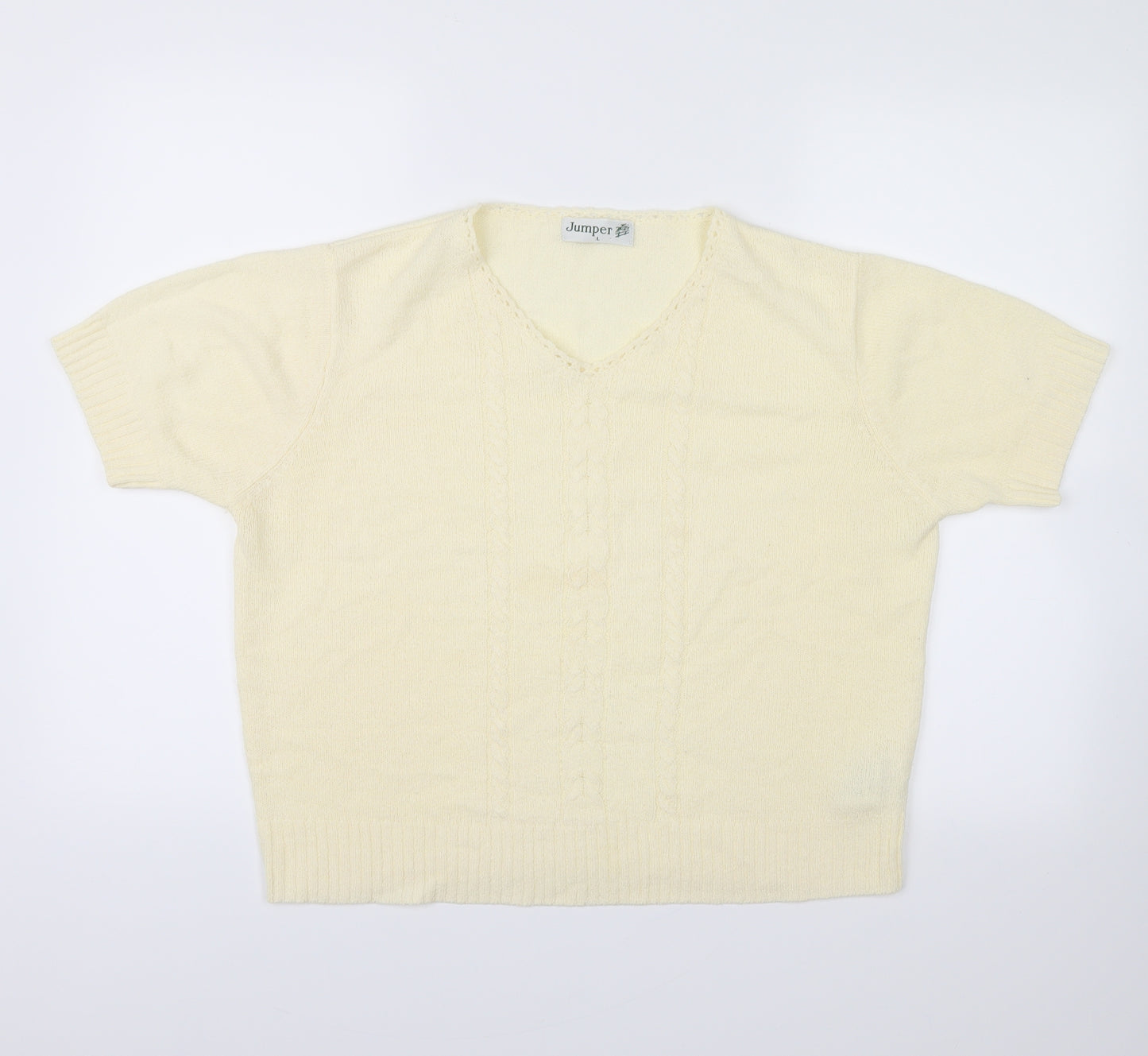 Jumper Womens Yellow   Pullover Jumper Size L