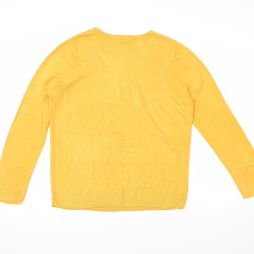 Love knitwear Womens Yellow   Pullover Jumper Size 14