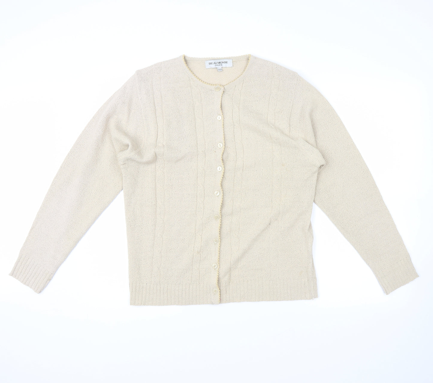 Beaumonde Womens Beige   Cardigan Jumper Size 10