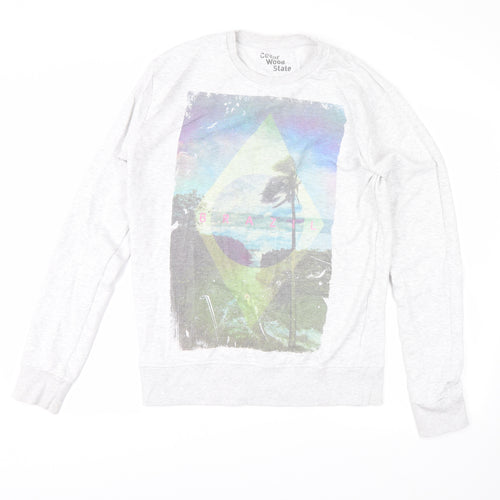 Cedar Wood State Mens Grey   Henley Sweatshirt Size M  - brazil