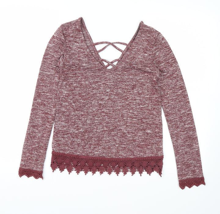 Miss Selfridge Womens Red   Pullover Jumper Size 4