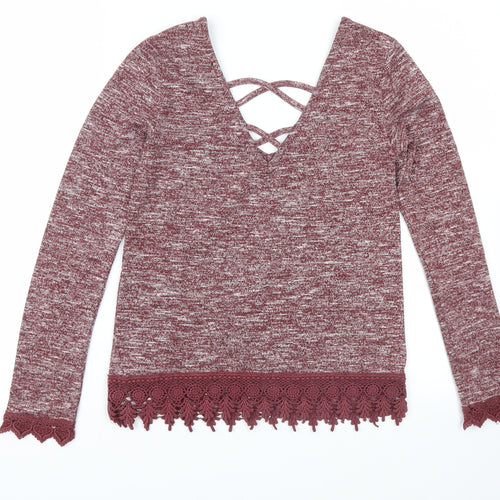 Miss Selfridge Womens Red   Pullover Jumper Size 4