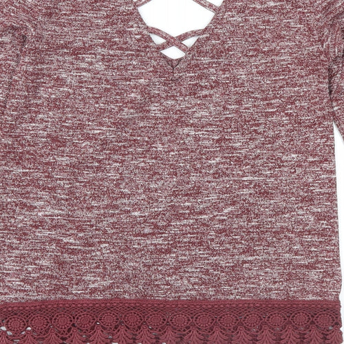 Miss Selfridge Womens Red   Pullover Jumper Size 4
