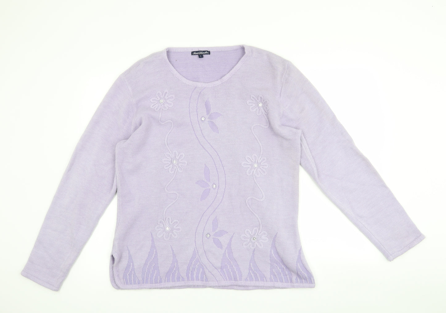 Sarah Hamilton Womens Purple   Pullover Jumper Size L