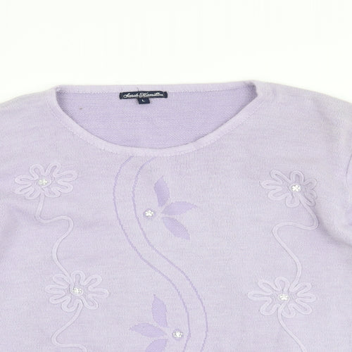 Sarah Hamilton Womens Purple   Pullover Jumper Size L