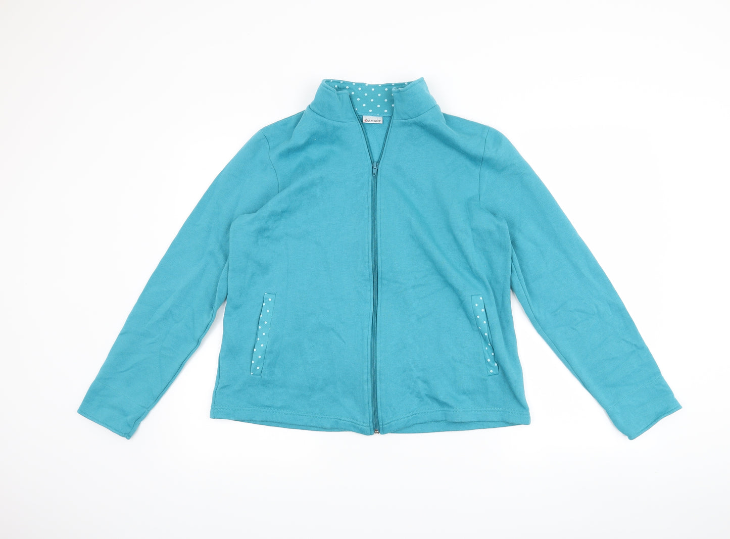 Damart Womens Blue   Full Zip Jumper Size 14