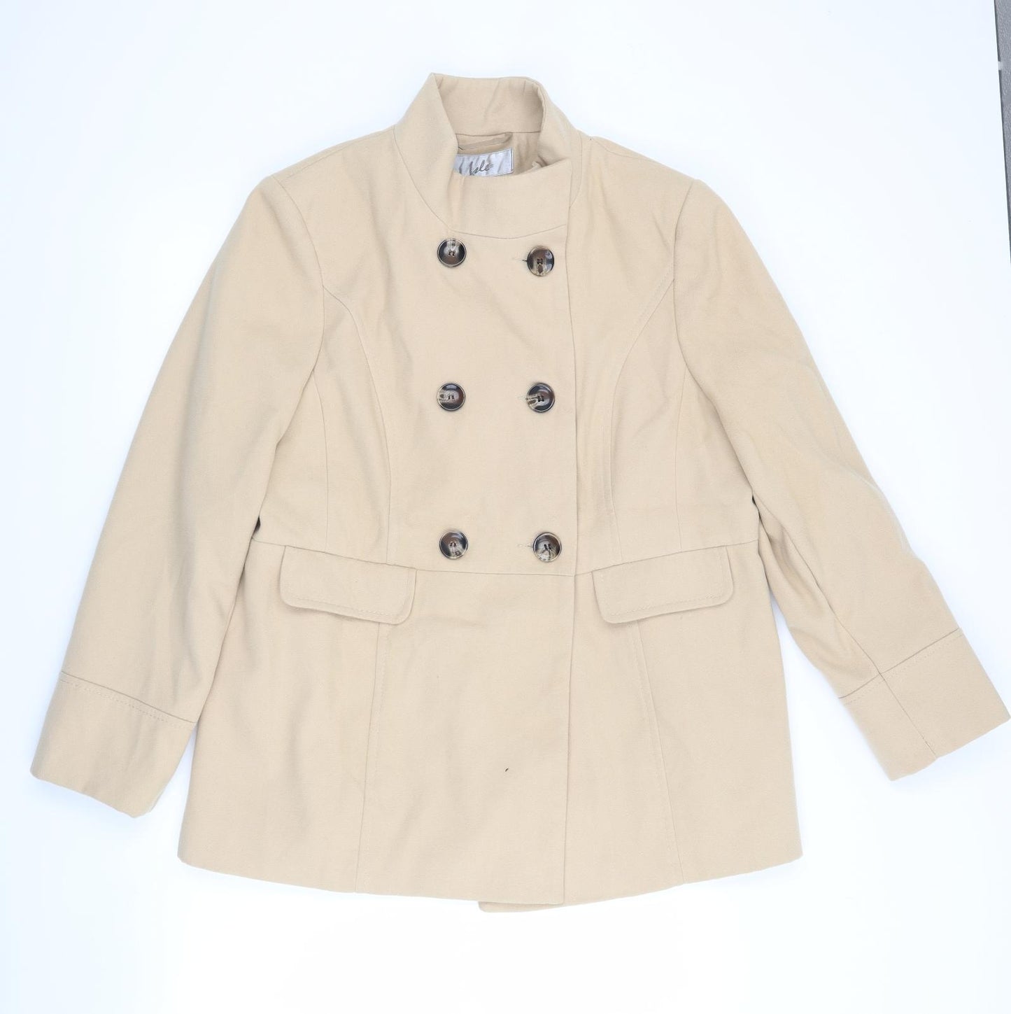 ISLE Womens Beige   Jacket Coat Size 18