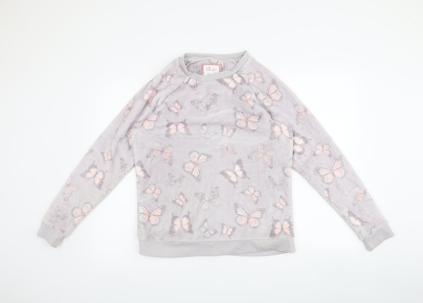 TU Womens Grey Animal Print  Top Pyjama Top Size M