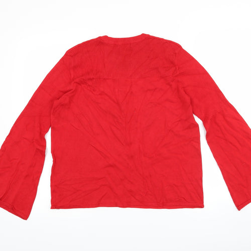 George Womens Red   Pullover Jumper Size 16