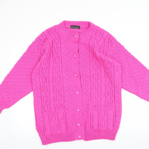 PINK Womens Pink   Cardigan Jumper Size M