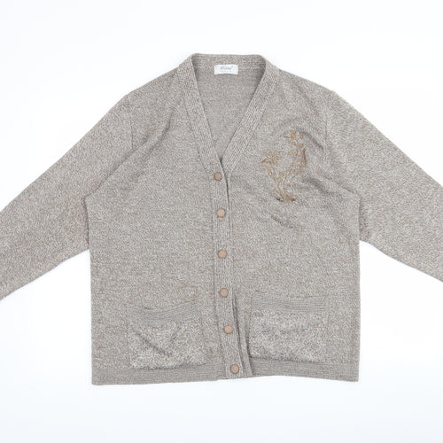 CARE Womens Beige   Cardigan Jumper Size L