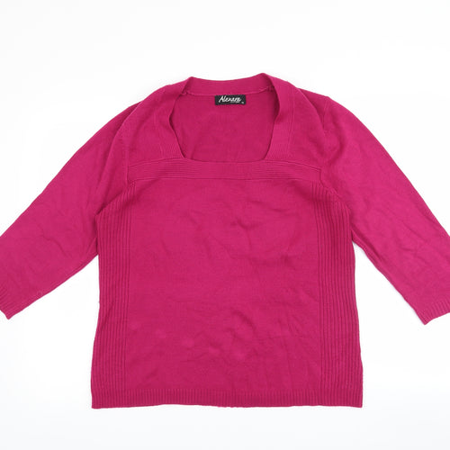 ALEXARA Womens Orange   Pullover Jumper Size XL