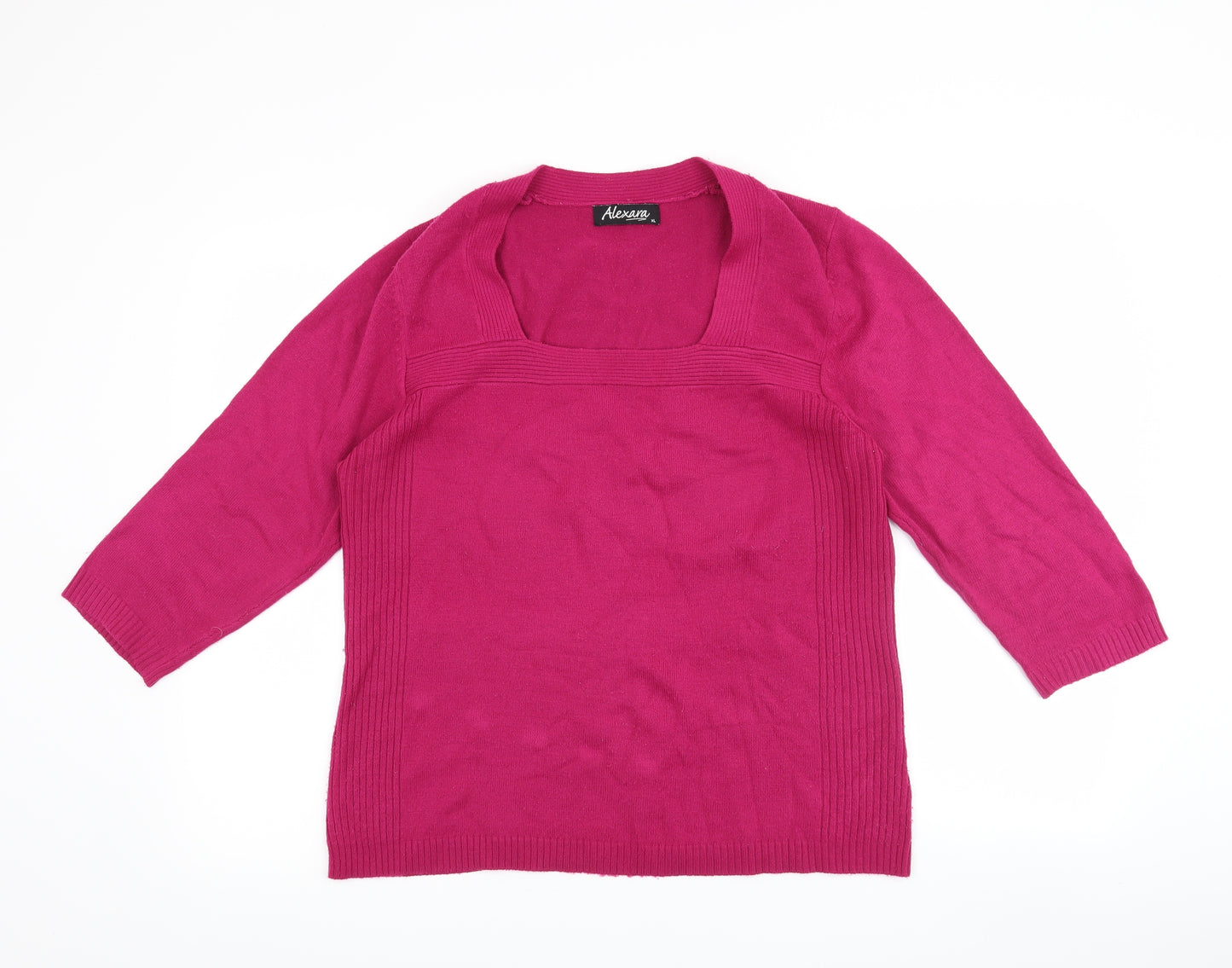ALEXARA Womens Orange   Pullover Jumper Size XL