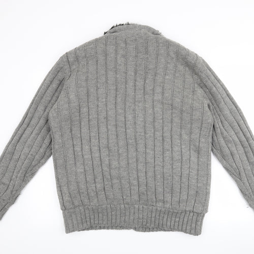 South Bay Mens Grey   Full Zip Jumper Size M
