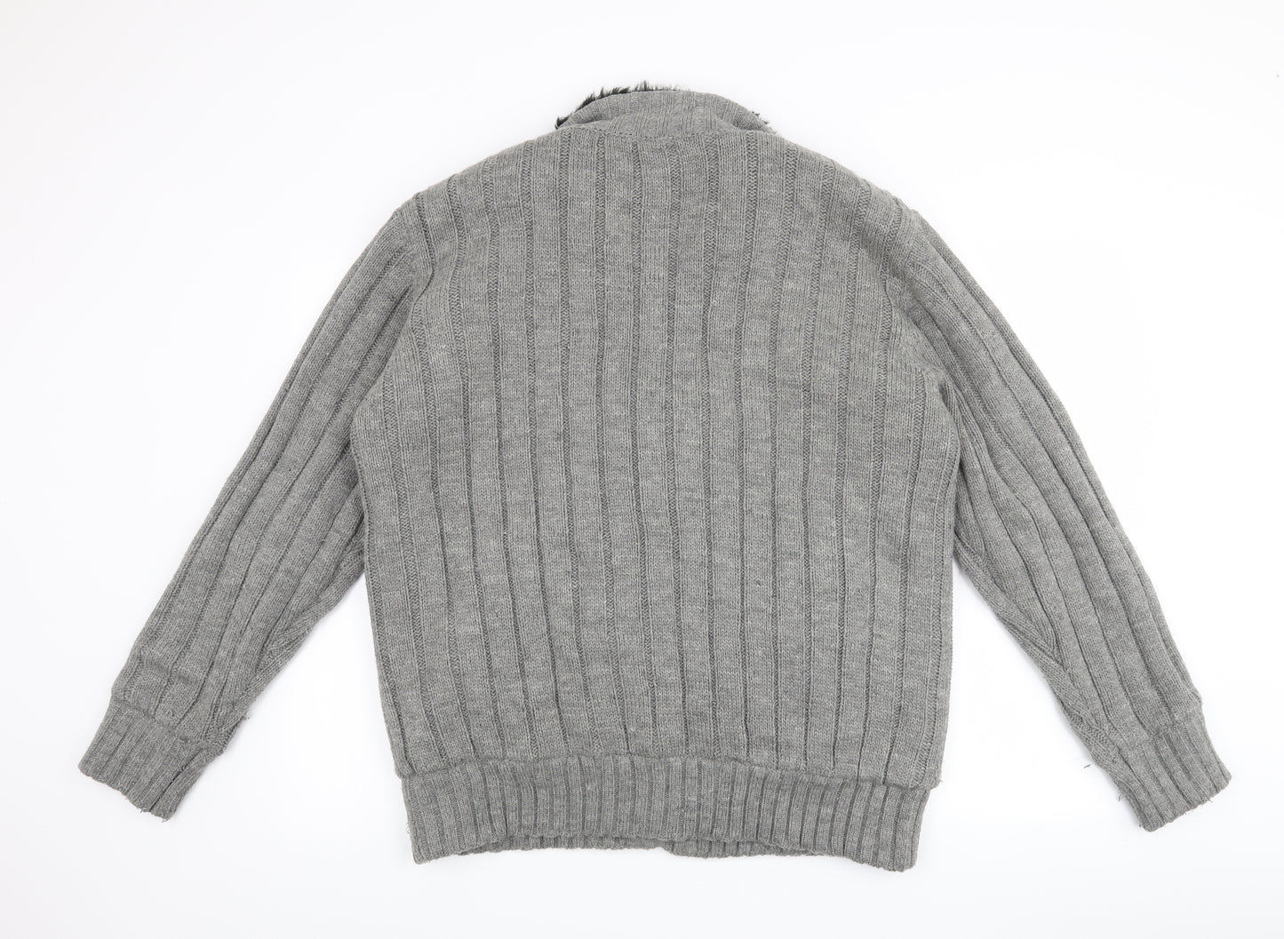 South Bay Mens Grey   Full Zip Jumper Size M