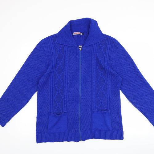 Glimpse Womens Blue   Cardigan Jumper Size L