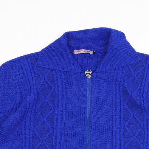 Glimpse Womens Blue   Cardigan Jumper Size L