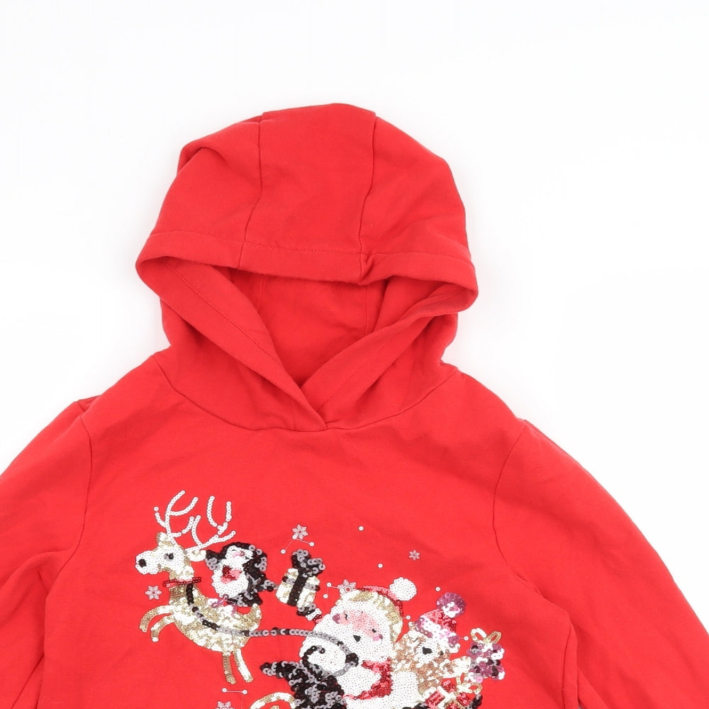 F&F Girls Red   Pullover Hoodie Size 10-11 Years