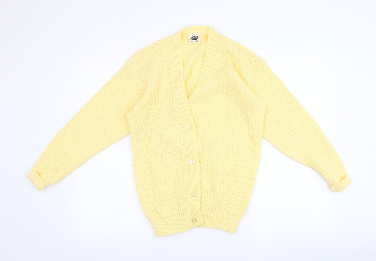 Preworn Womens Yellow   Cardigan Jumper Size S