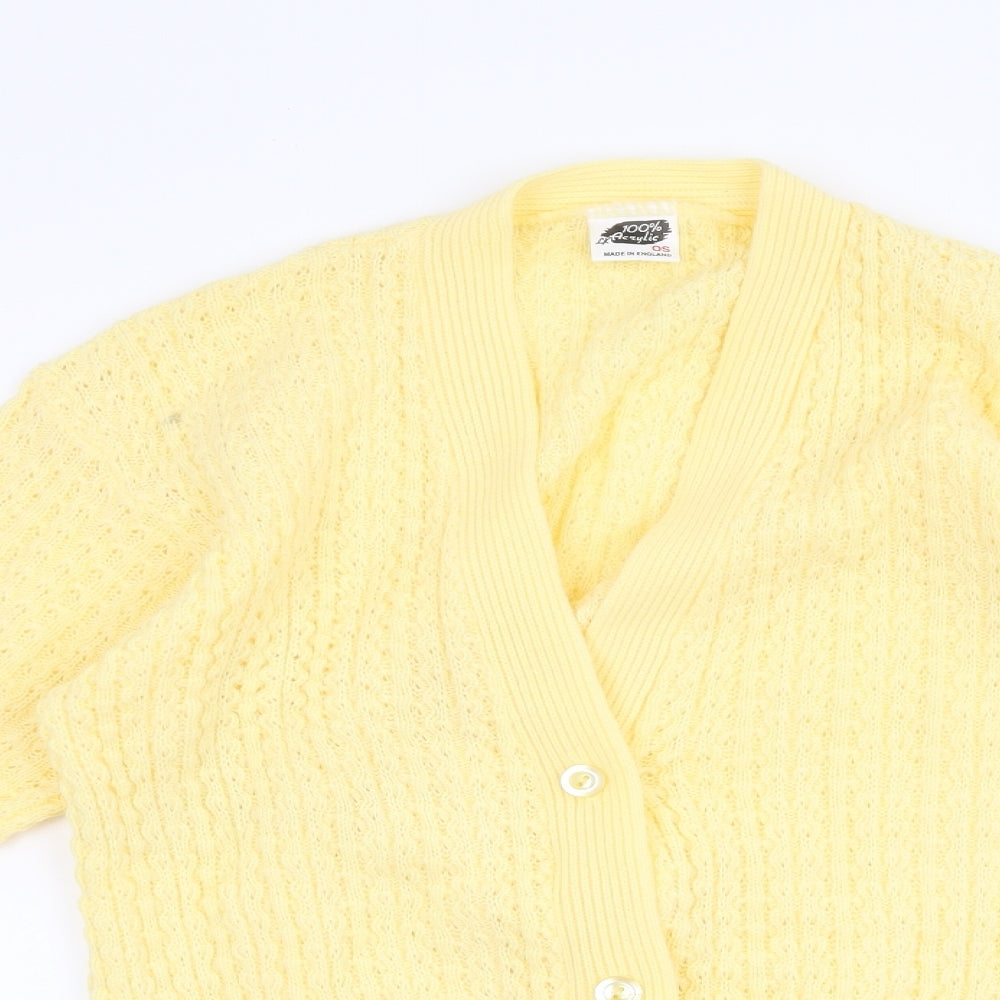 Preworn Womens Yellow   Cardigan Jumper Size S