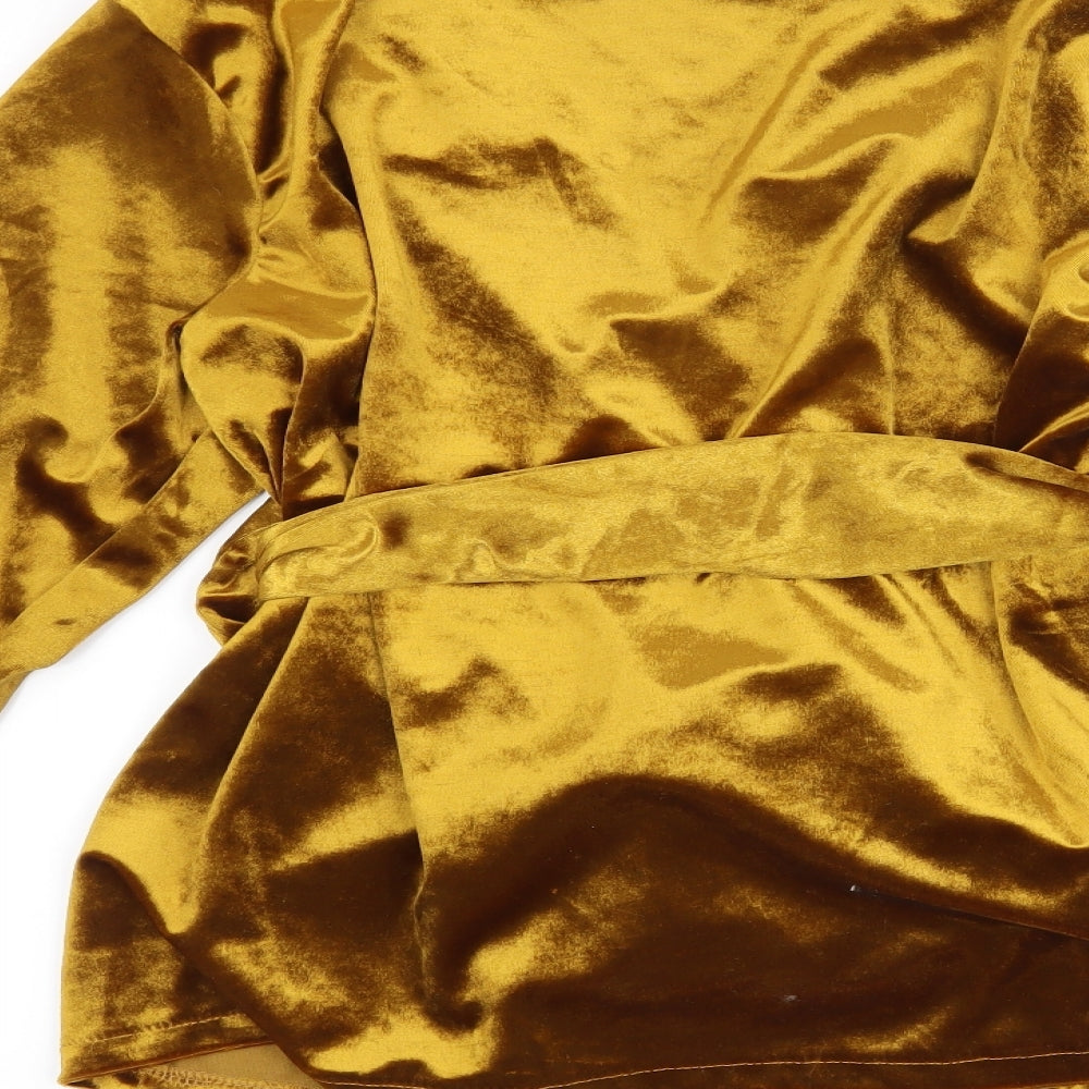New Look Womens Gold   Cardigan Jumper Size S